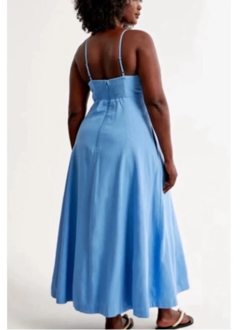 Abercrombie Blue Linen Maxi Dress